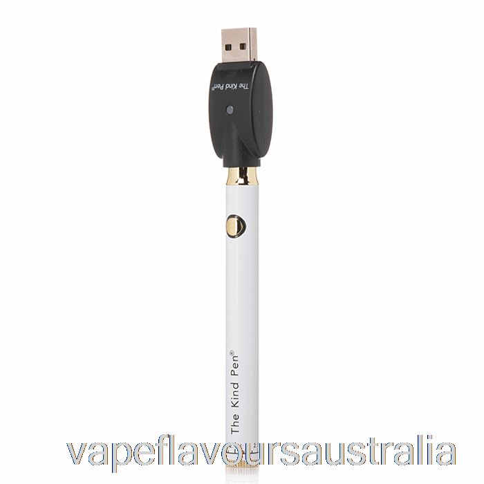 Vape Nicotine Australia The Kind Pen Twist VV 510 Battery White Gold